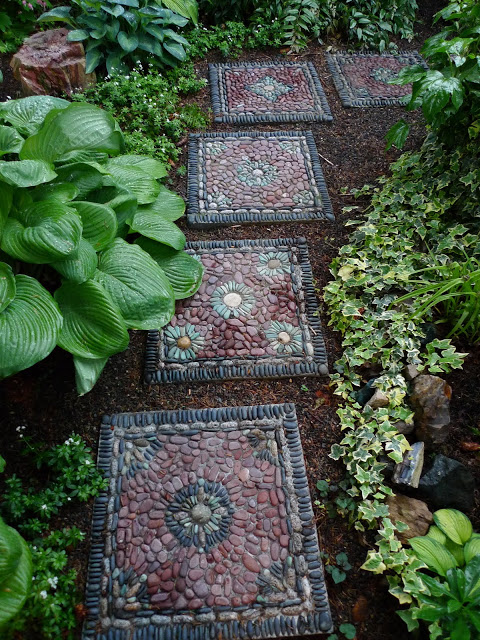 Pebble mosaic path.