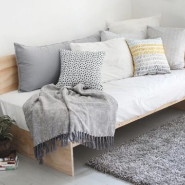 Plywood daybed.