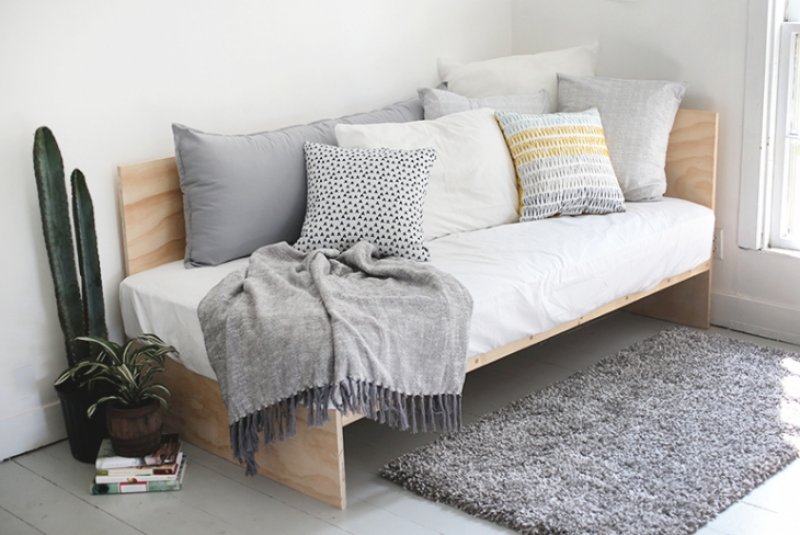 Plywood daybed.