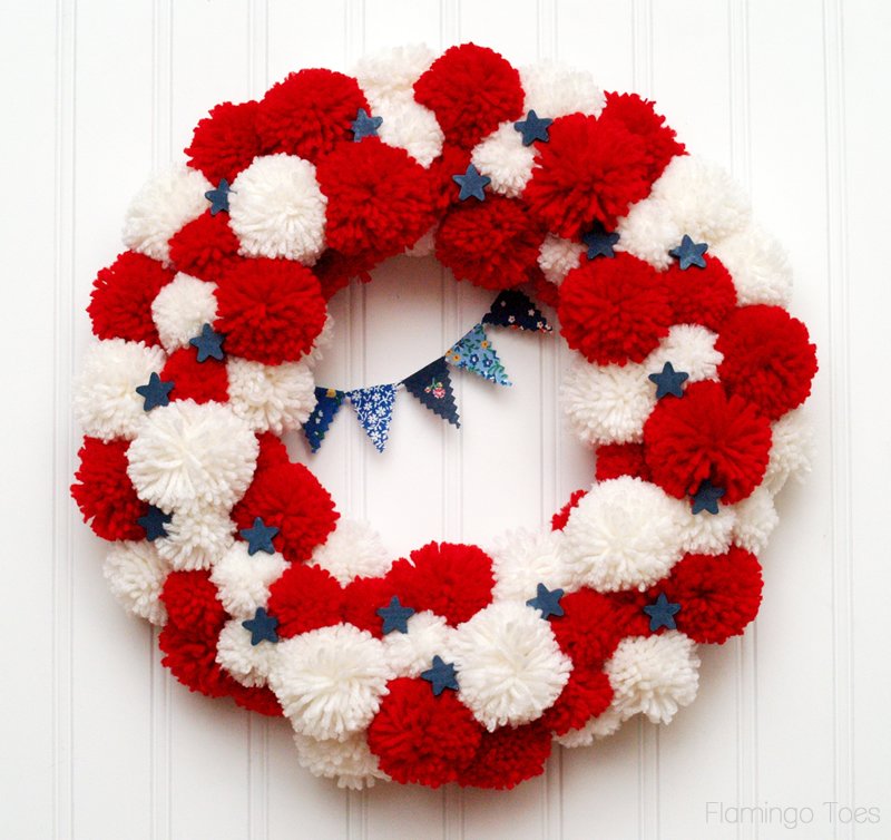 Pom Pom Wreath.