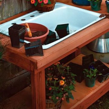 Potting Bench With Sink.