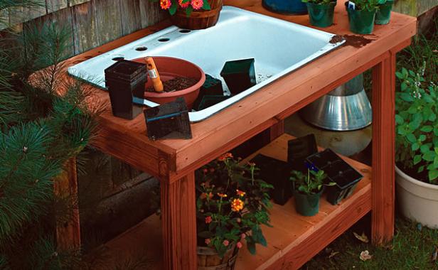 Potting Bench With Sink.