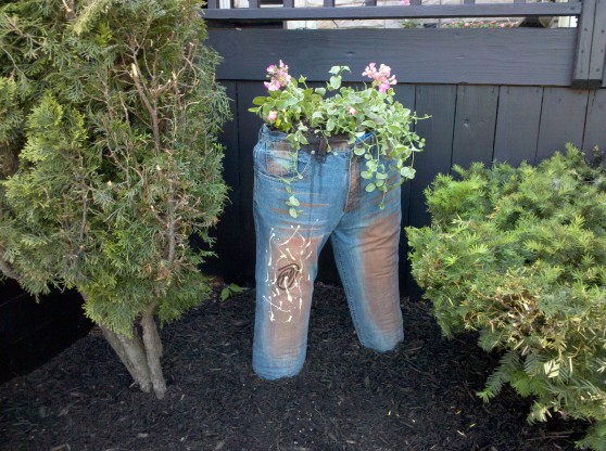 Reuse Denim Jeans Planter