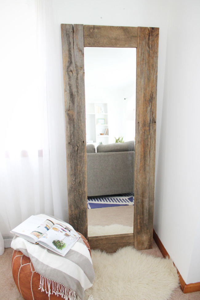Rustic mirror will add a unique, and charming touch.