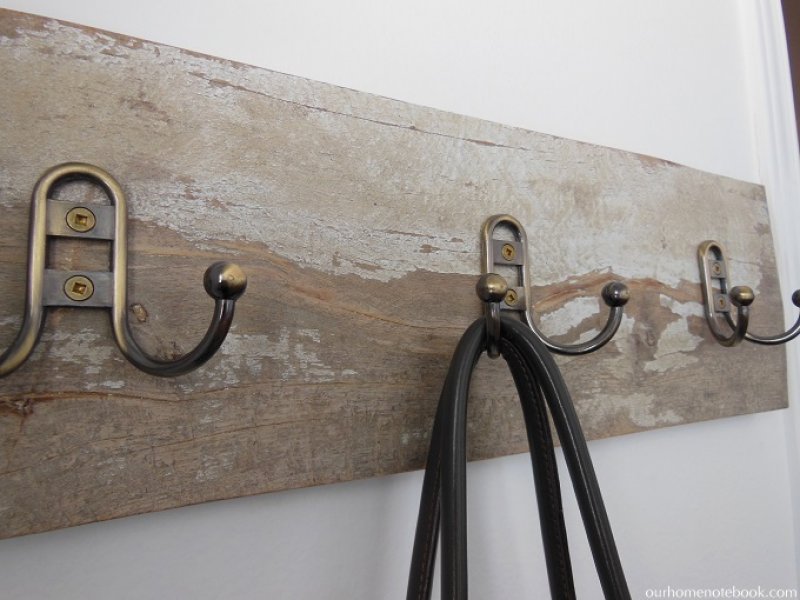 Simple rustic coat rack.