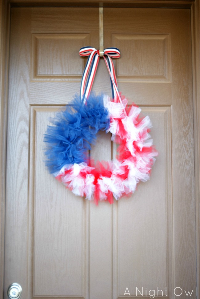 Tulle Flag Wreath