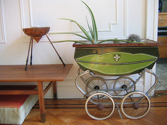 Vintage Stroller Planter.