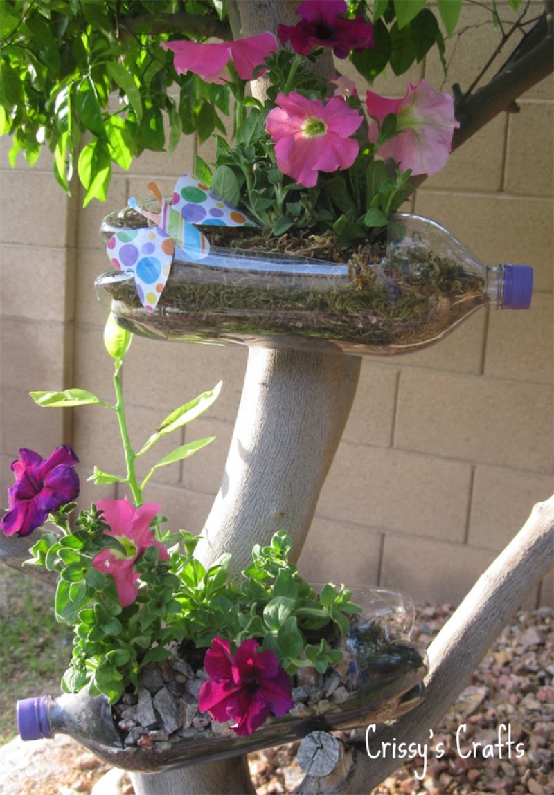 Water Bottle Flower Planters.