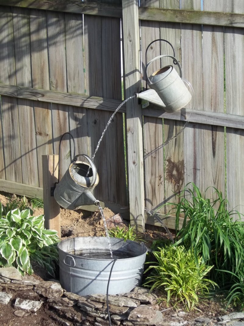 Watering Can Fountain.