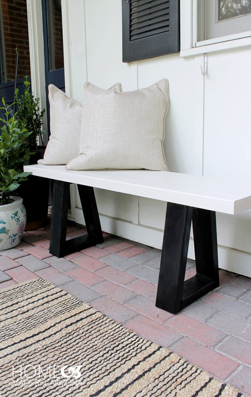 West Elm Inspired Bench. Outdoor Bench Project Ideas