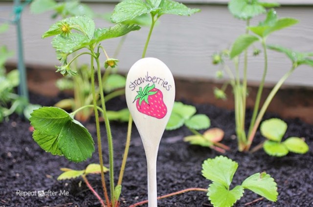 Wooden Spoon Garden Markers.