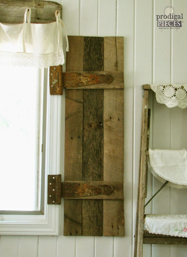 Barn Wood Shutters from Pallets.