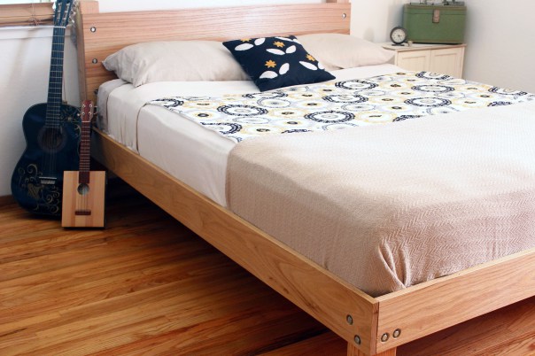 Build a queen size slatted bed frame.