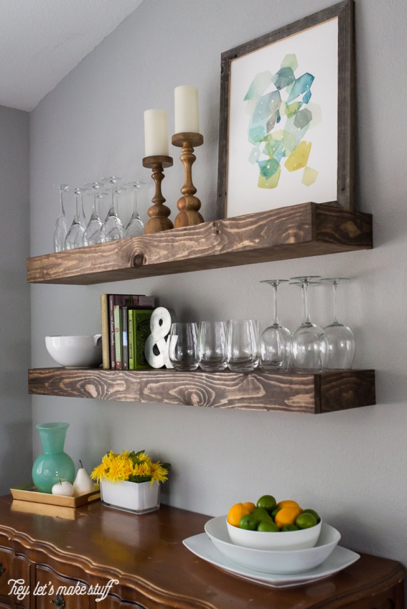 Build some chunky floating shelves.