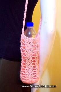 Crochet Bottle Holder.