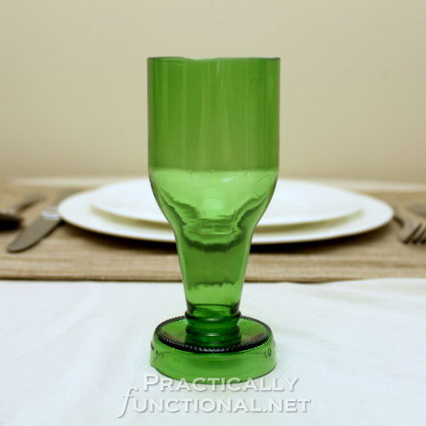 DIY Beer Bottle Goblets.