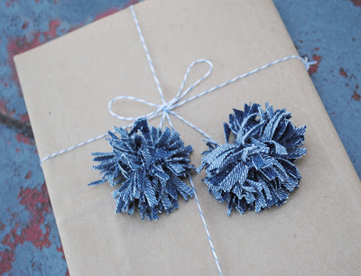 Denim Pom Poms.