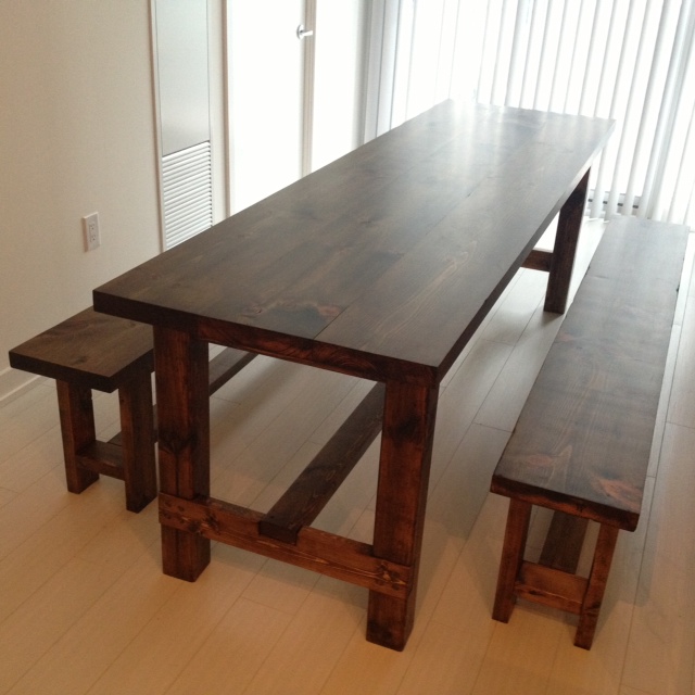 Farmhouse dining table.