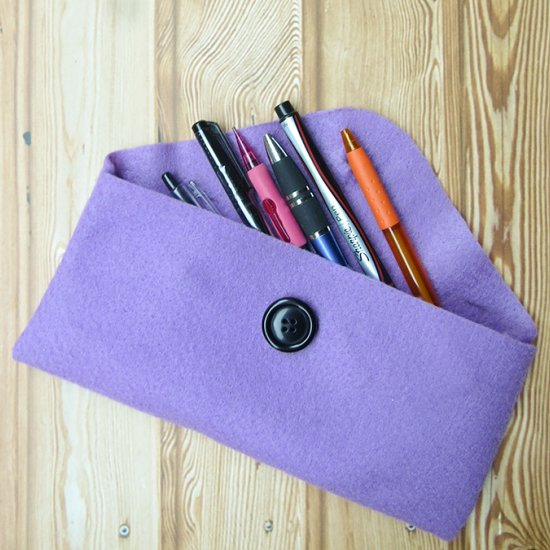 Felt pencil pouch.