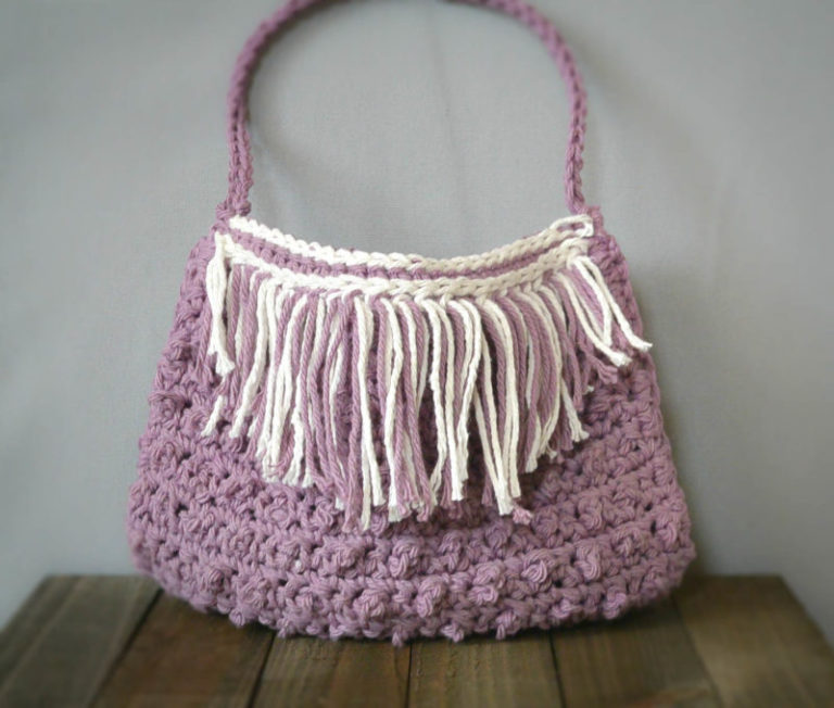 Festival Fringed Crochet Purse.