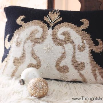 Glam Christmas Throw Pillow from Ugly Sweater.