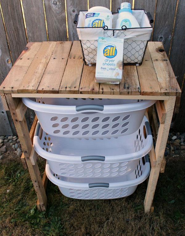 Pallet Laundry Shelf.