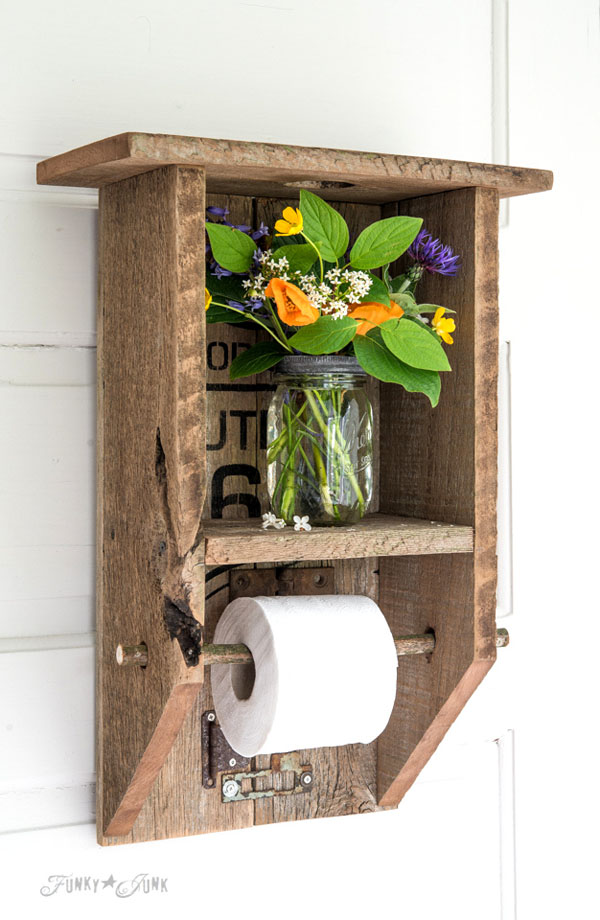 Pallet Toilet Paper Holder.