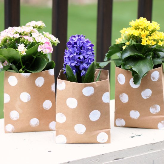 Paper Bag Flowers.