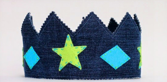 Recycled Denim Play Crown.