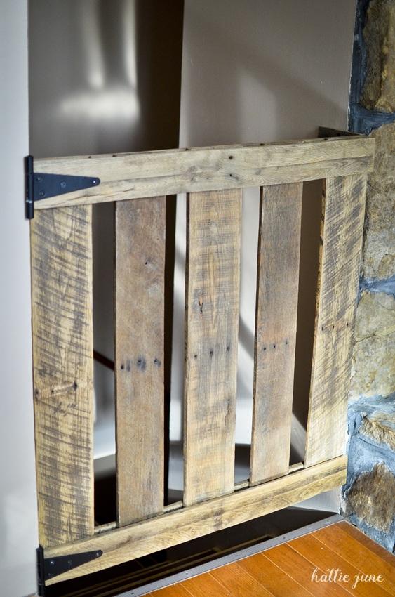 Rustic Wood Pallet Baby Gate.