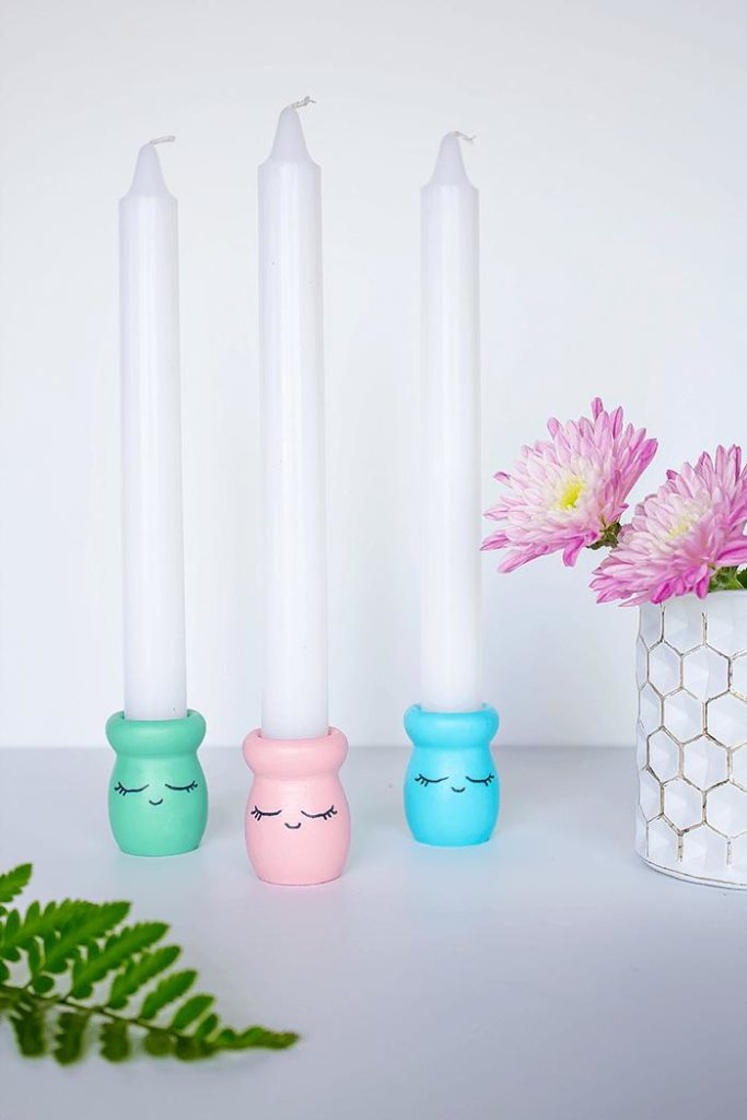 Shy Face Candle Holders.