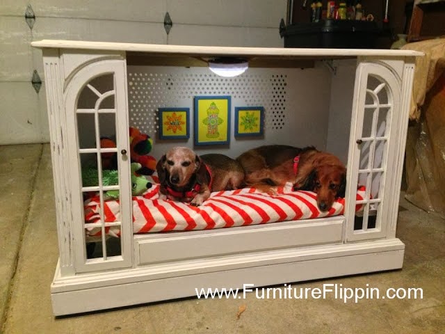 TV Console Dog Bed.