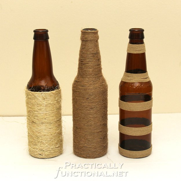 Twine Wrapped Bottles.