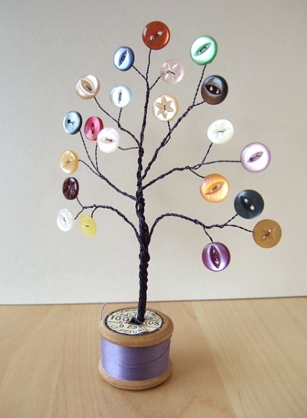 Ultimate threas and button tree for Christmas.