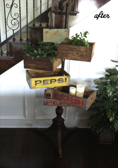 Vintage Crate Plant Display Stand.