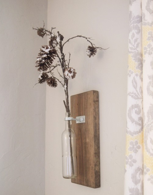 Wine Bottle Wall Vase.