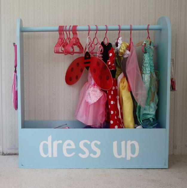 A closet for toy dresses.