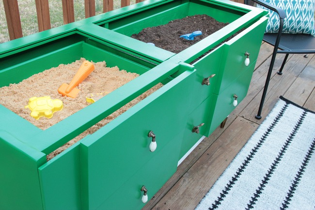 Create a Sandbox Table out of an Old Dresser.