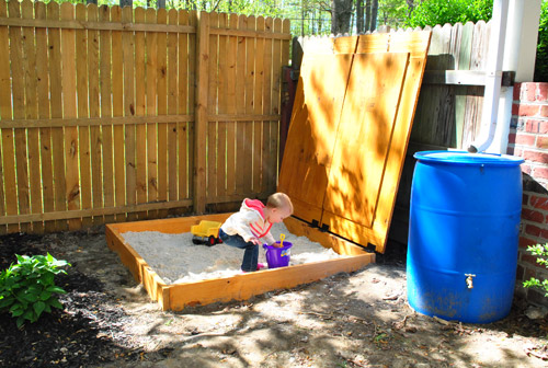 Make a sandbox that has a lid.