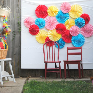 Paper Fan Backdrop.