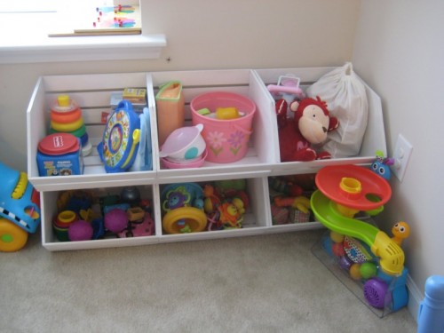 Pottery Barn Inspired Toy Storage.