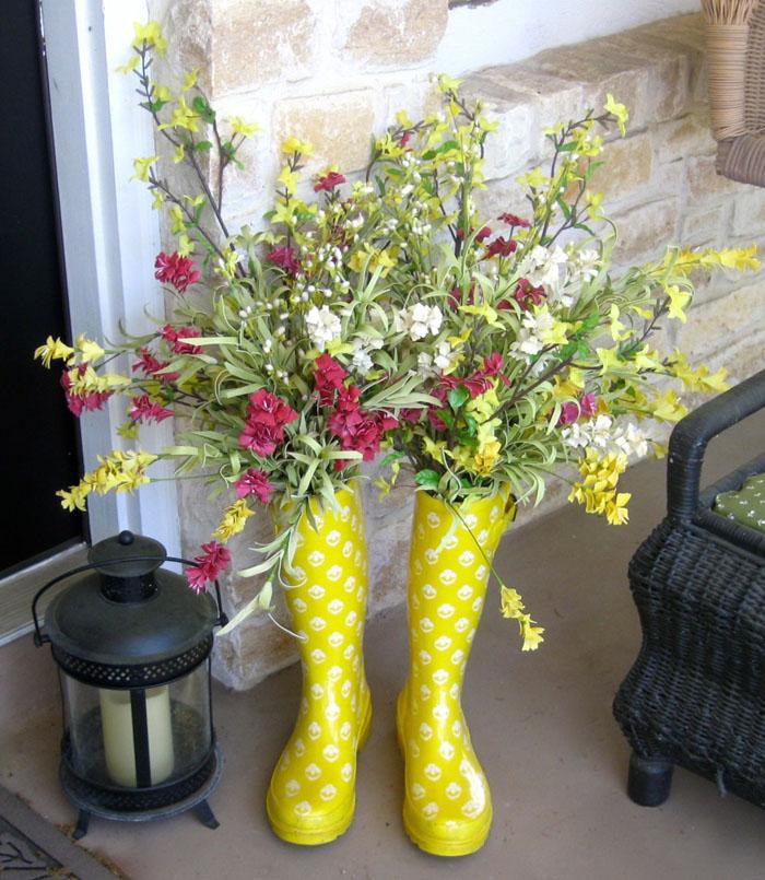 Rainboot Planters.