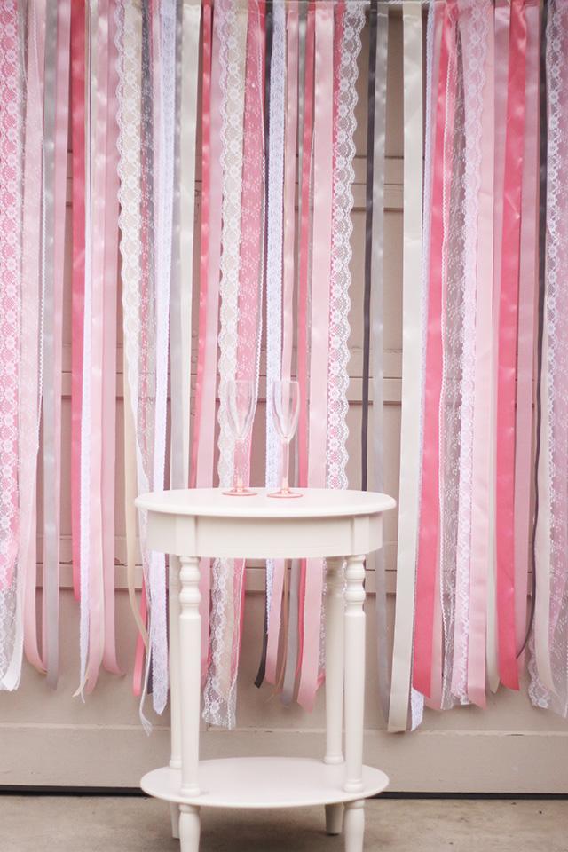 Ribbon And Lace Backdrop.