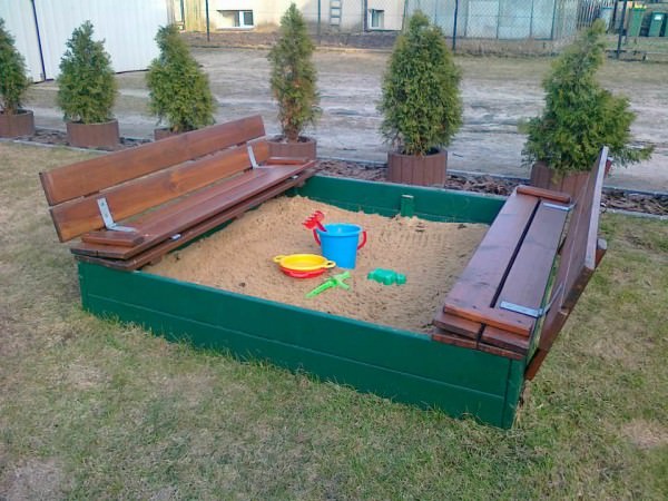 Sandbox Made Out of Recycled Pallets.