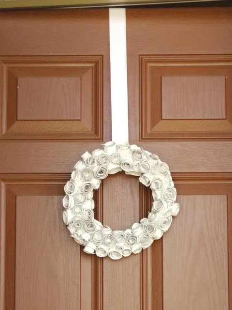 Toilet Paper Roll Wreath.