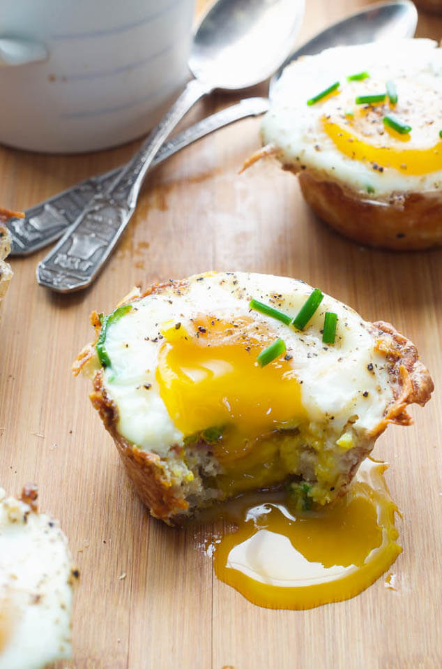 Baked Eggs Bacon and Hash Brown Bites.