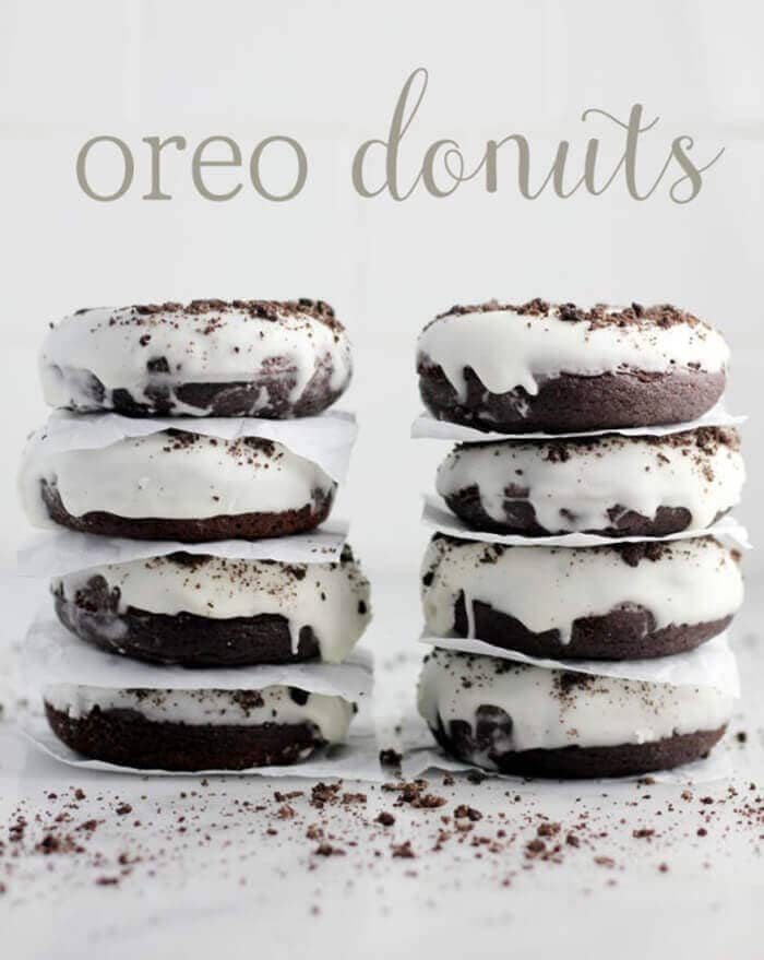 Baked Oreo Donuts.