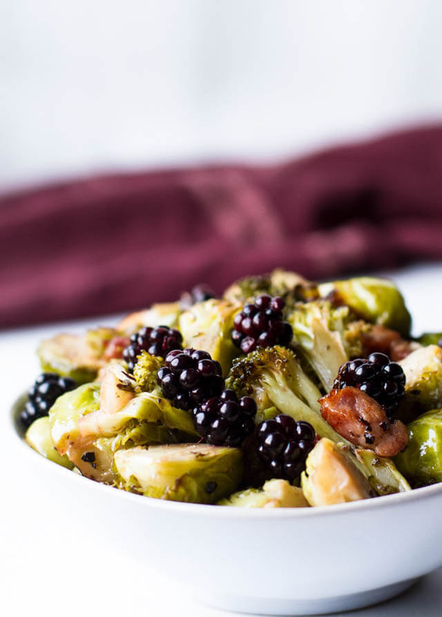 Blackberry Brussels Sprouts and Broccoli.