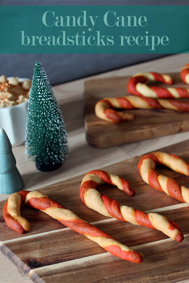 Candy Cane Christmas Breadsticks.