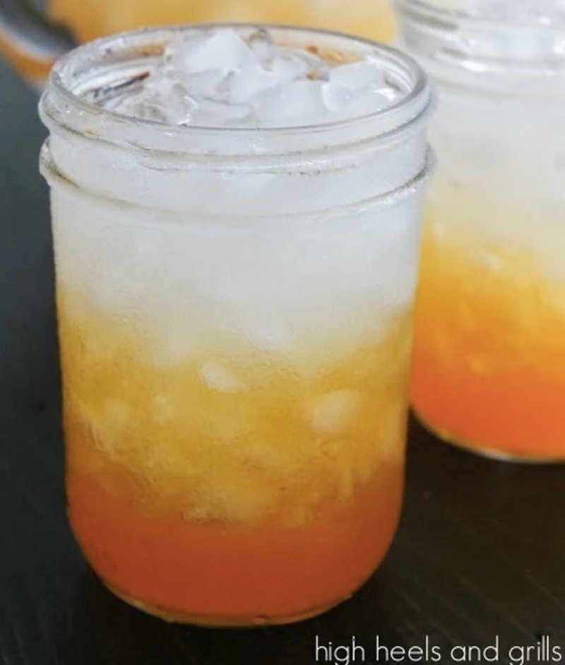 Candy Corn Punch from High Heels and Grills